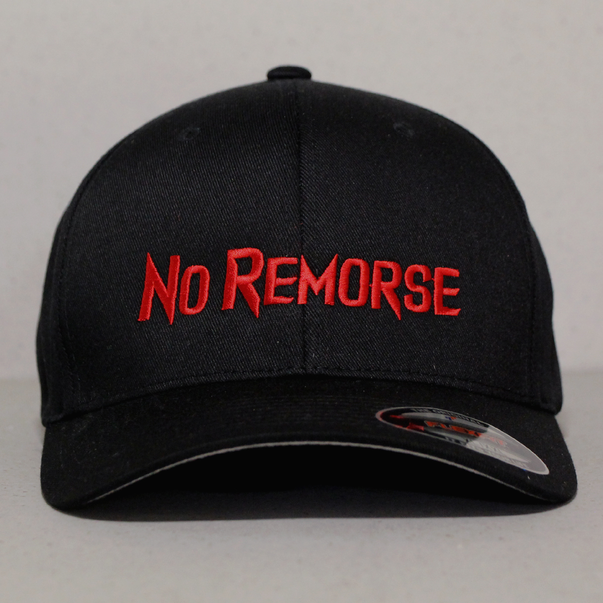 No Remorse Baseball Hat - Black with Red Letters