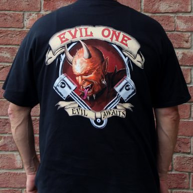 “Evil Awaits” Demon & Pistons Men's T Shirt