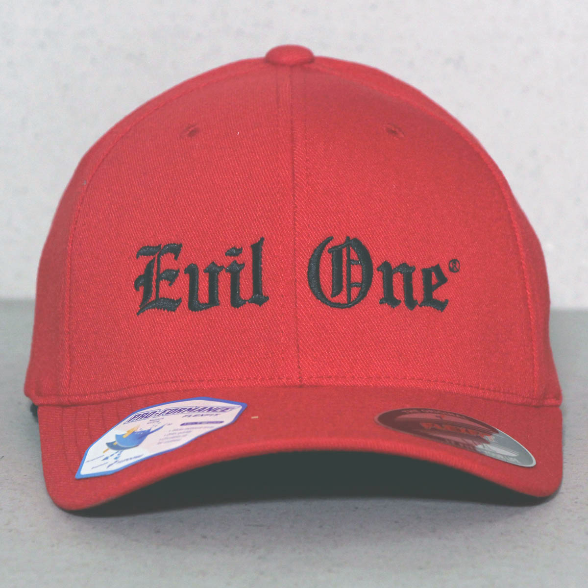 Red on Black Men's Evil Baseball Hat