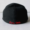 Biker Hat Black with a Red Evil One® Offset Letters Back