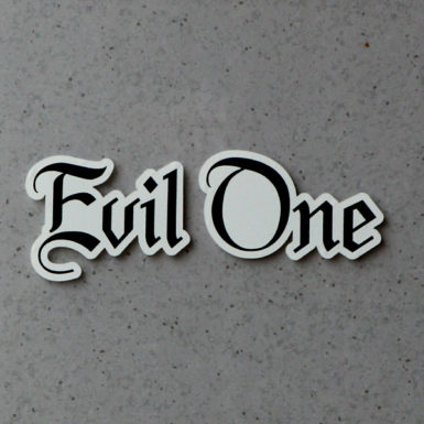 Old English Style Evil One® Biker Stickers