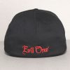 Evil One Back of Black Biker Hat