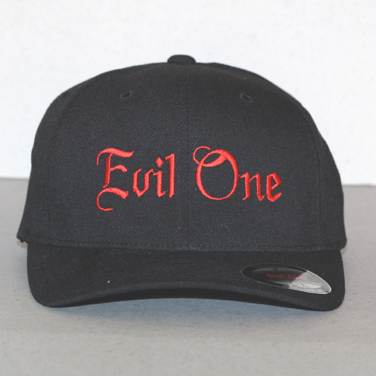 Evil One Black Biker Baseball Hat Front