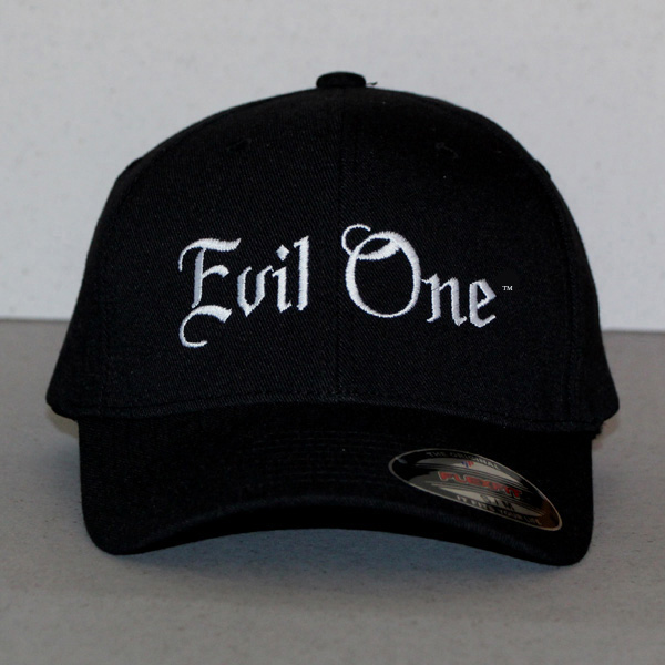 Black Baseball Hats with Evil One® in White Letters