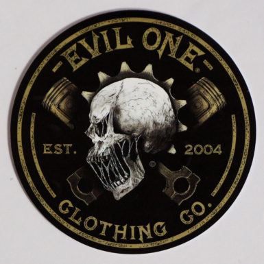 Skull & Pistons Evil One® Biker Stickers
