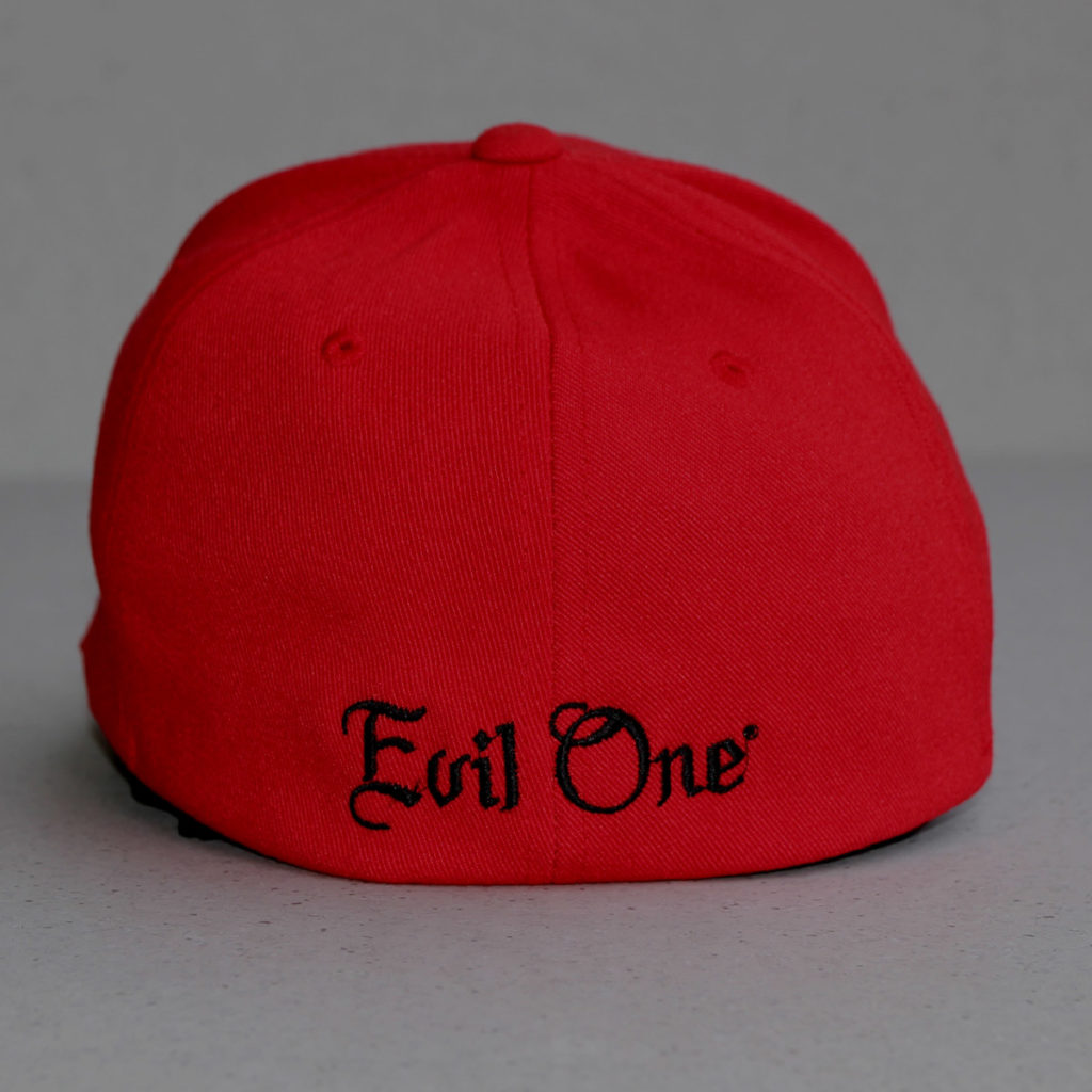 red biker hat