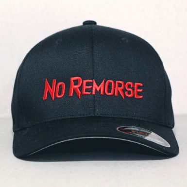 No Remorse Baseball Hat - Black with Red