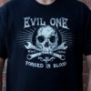 “Forged in Blood” Skull & Wrenches T-Shirt Front - Zoomed In V2