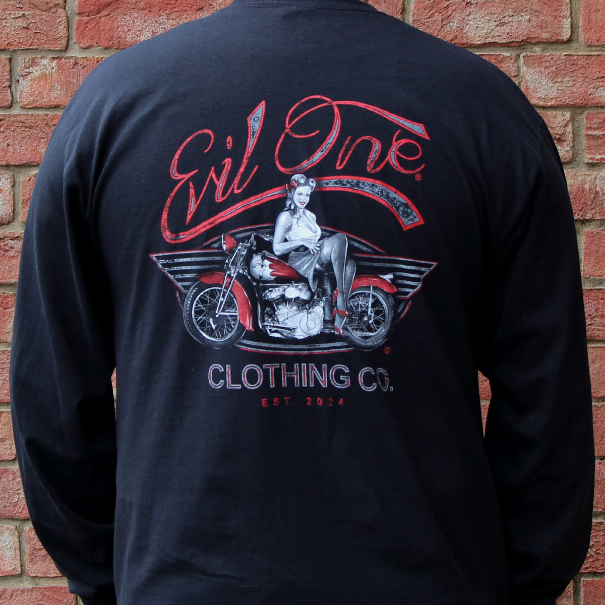 WWII Pinup Motorcycle Long Sleeve